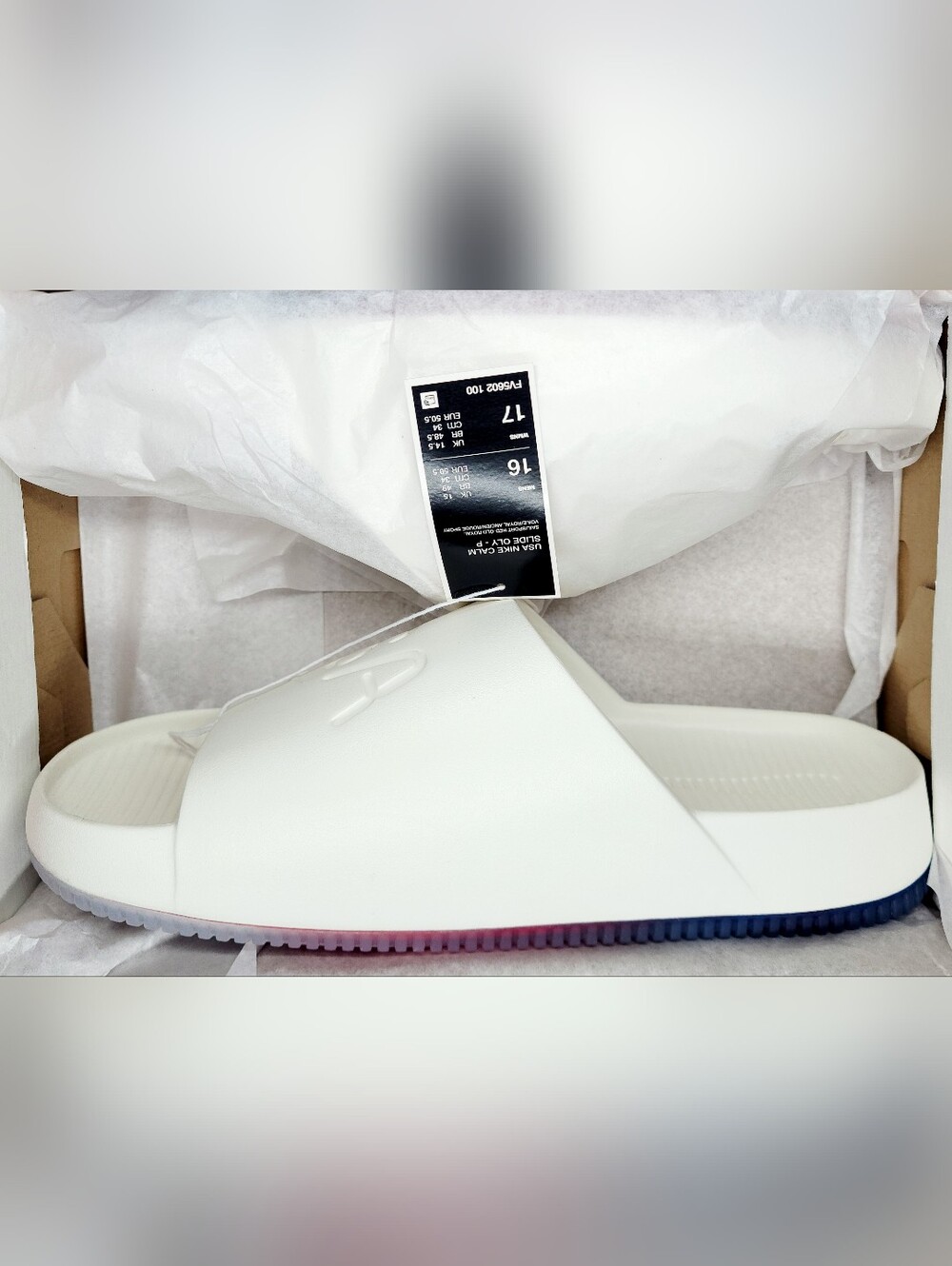 Nike Calm 2024 USA Olympics Slides Sz 16 Men NIB